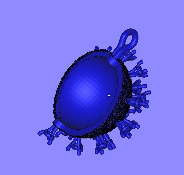 200328 P coronavirus pendant COVID19  3D print model_11