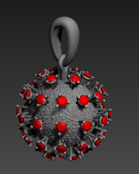 200328 P coronavirus pendant COVID19  3D print model_19
