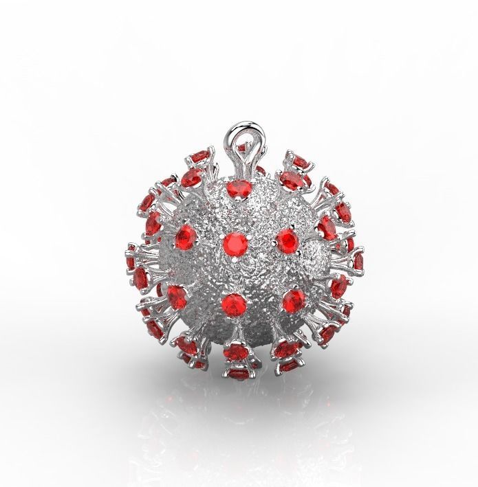 200328 P coronavirus pendant COVID19  3D print model_1