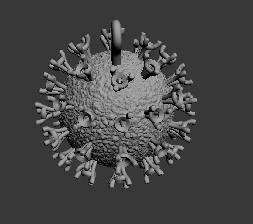 200328 P coronavirus pendant COVID19  3D print model_6