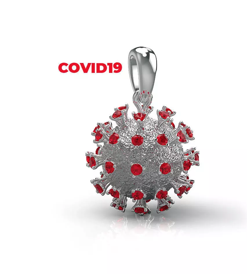 200328 P coronavirus pendant COVID19  3D print model_0