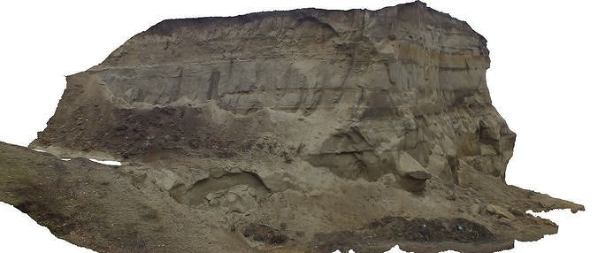 Large Outcrop 3D Scan Low-poly 3D model