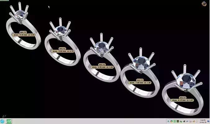  solitaire serial  wedding ring