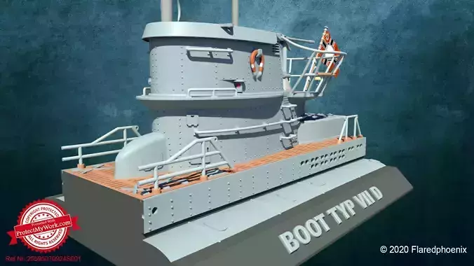 U-Boot Typ VII Turm 3D print model