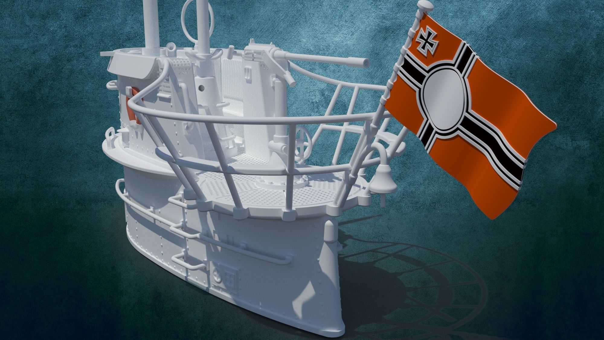 U-Boot Typ VII Turm 3D print model_9