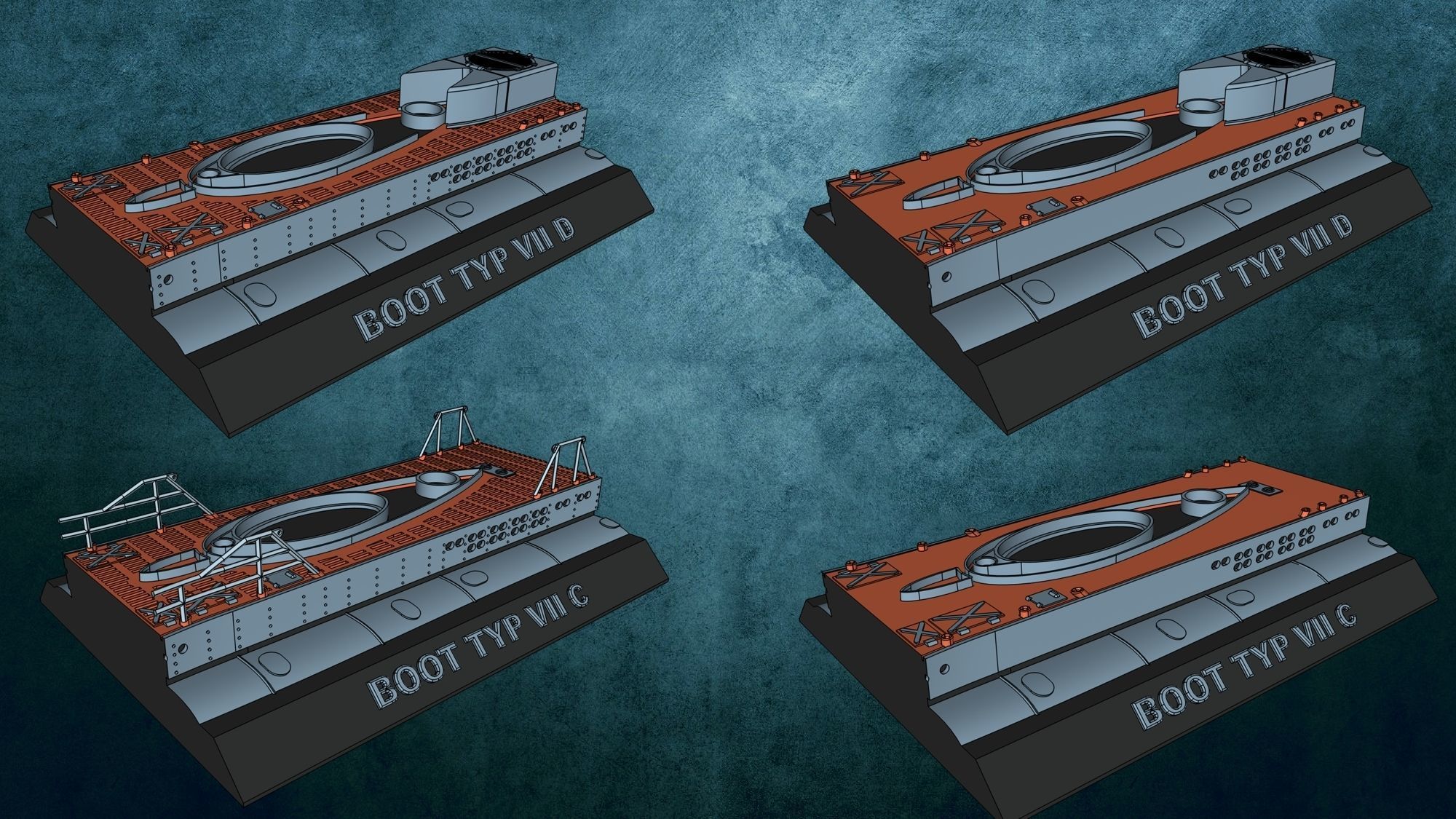 U-Boot Typ VII Turm 3D print model_14