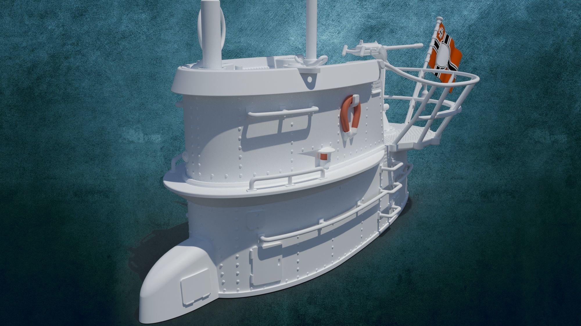 U-Boot Typ VII Turm 3D print model_8