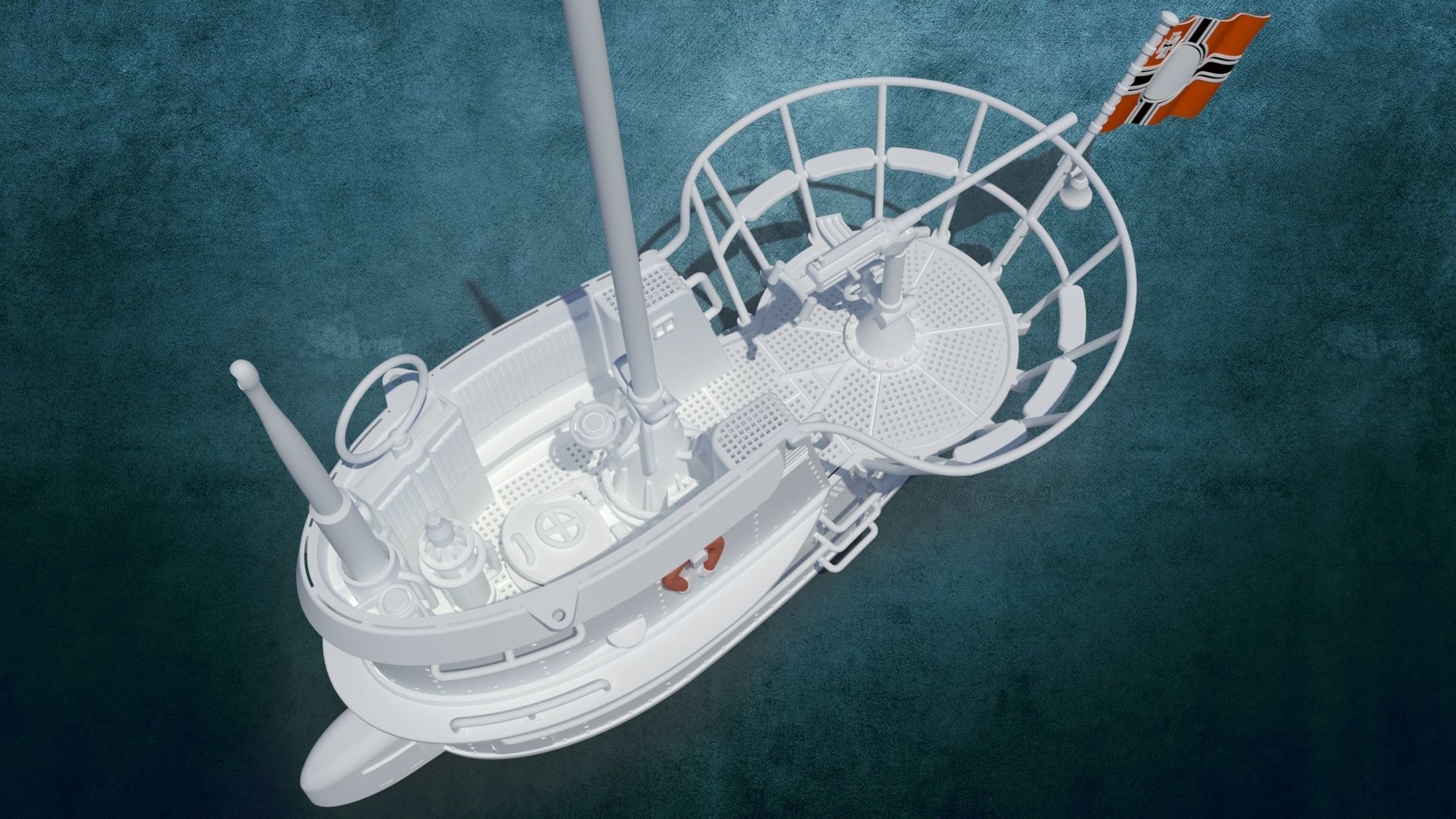 U-Boot Typ VII Turm 3D print model_10