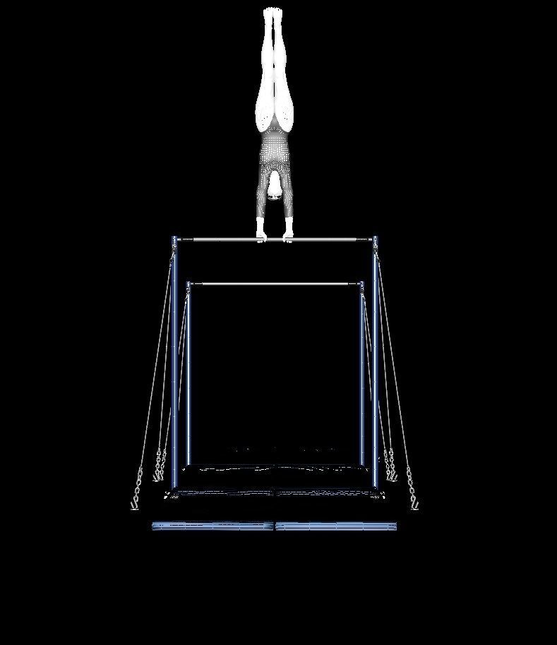 Human gymnastics -uneven bars  3D model_2