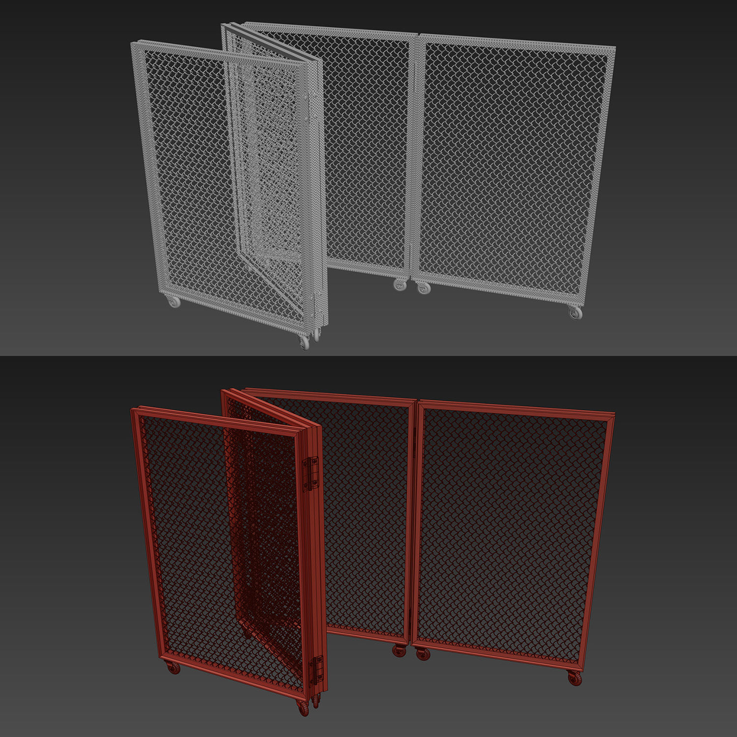 Screen metal 3D model_5