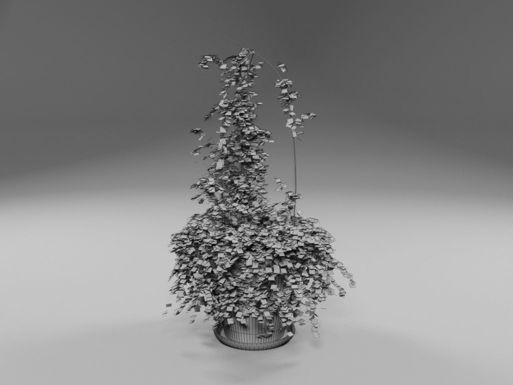 Ivy in pot 3D model_10
