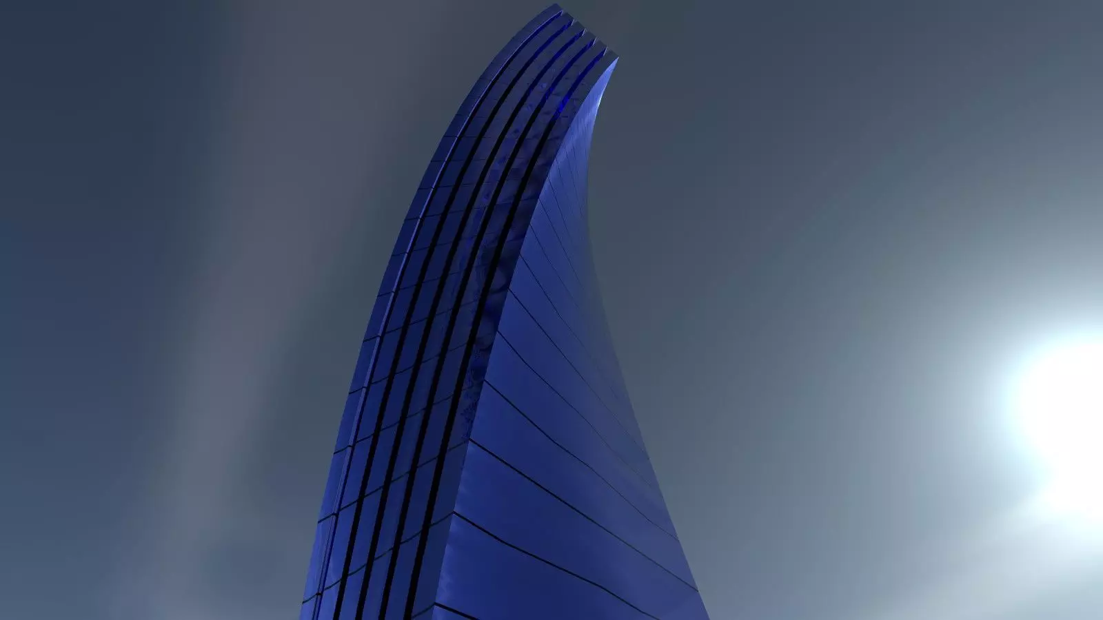 Glass Building 3D model_0