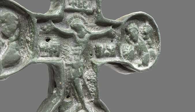 3d Model Engolpion - Old Brass Cross