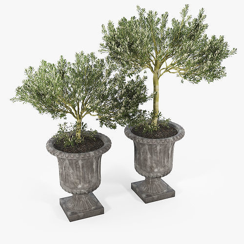Crawfordsland Metal Pot Planter 01 3D model