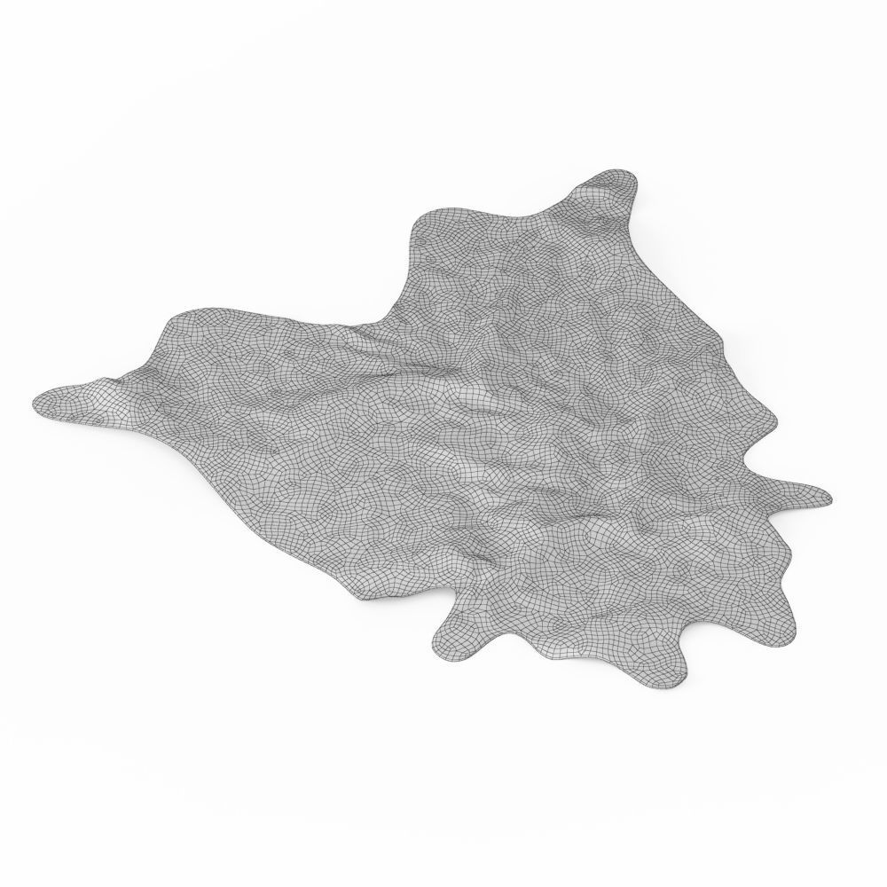 Brazilian Black And White Cowhide 3D model_5