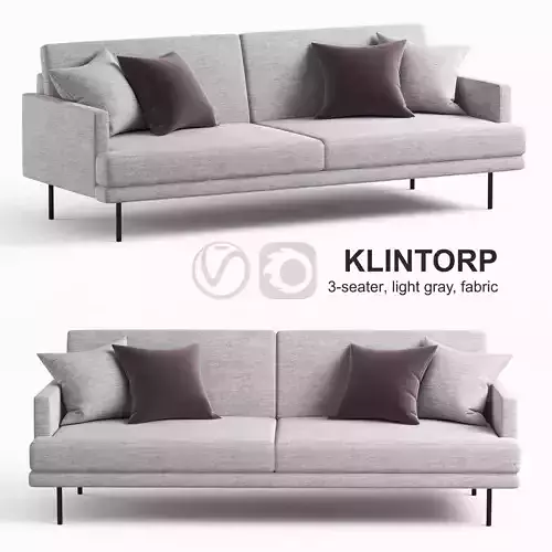 KLINTORP sofa gray fabric