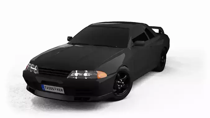 Nissan Skyline GTR R32 Interior Game Ready Low-poly 3D model
