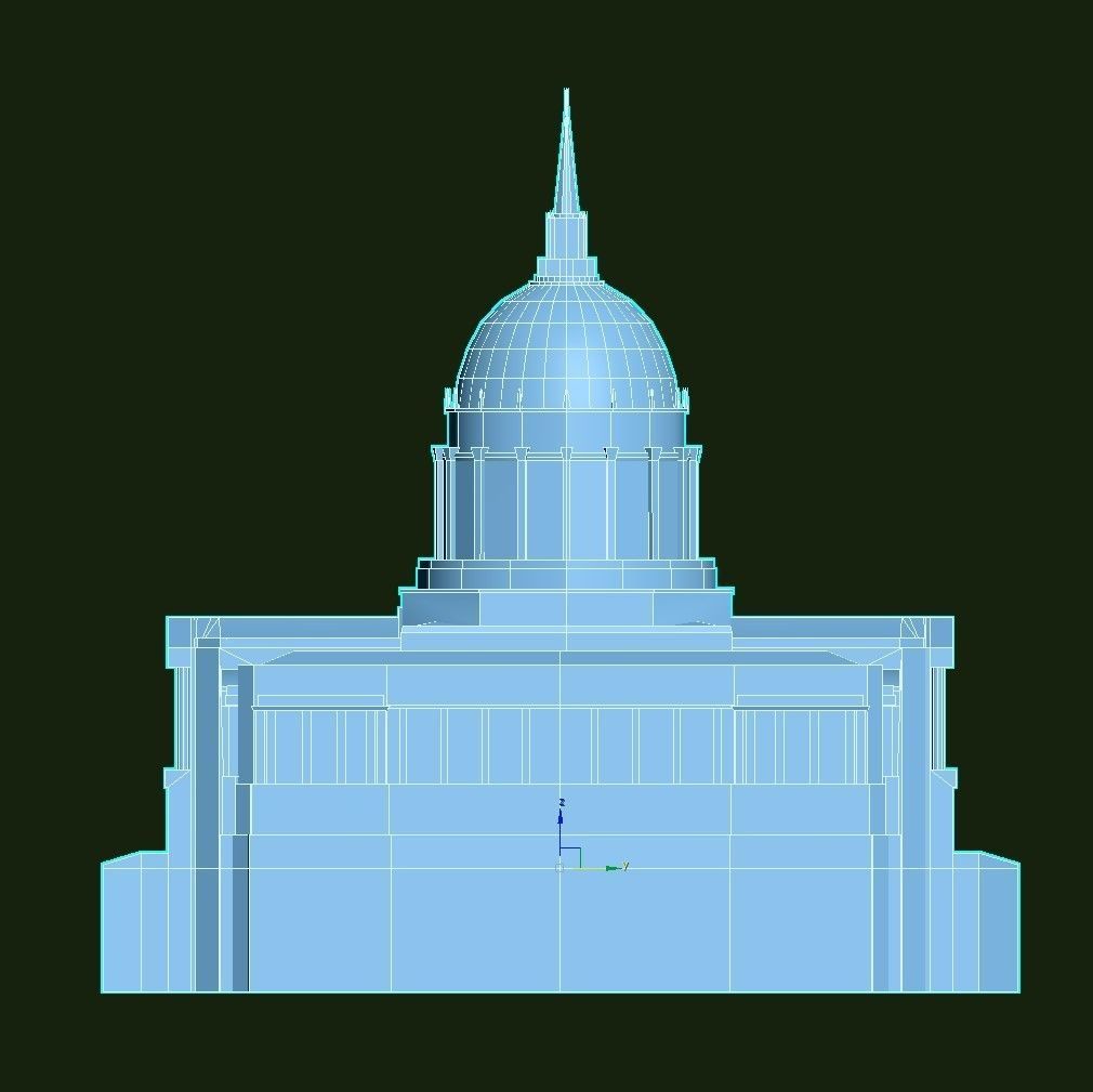 San Francisco City Hall Low-poly 3D model_16