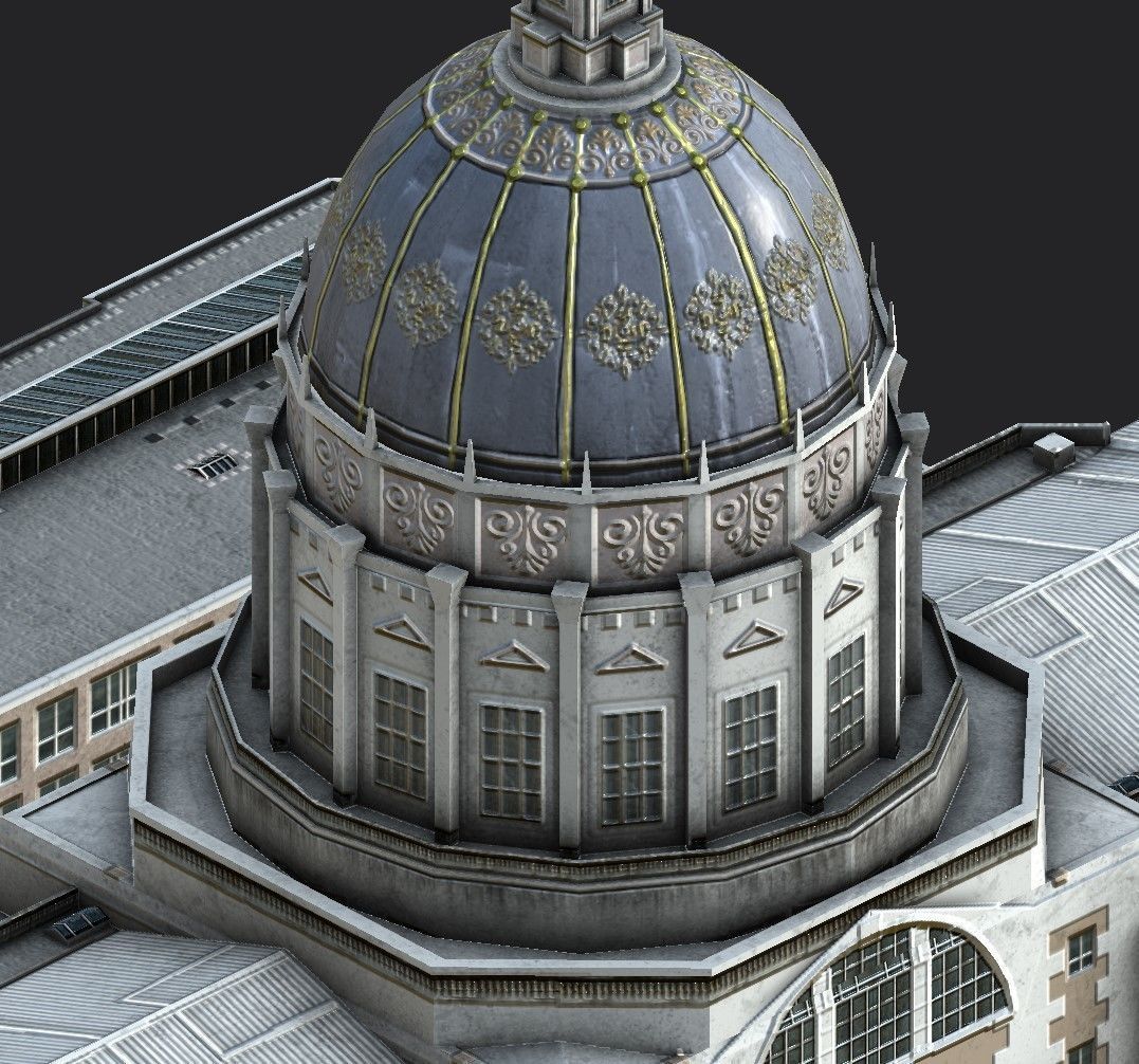 San Francisco City Hall Low-poly 3D model_7