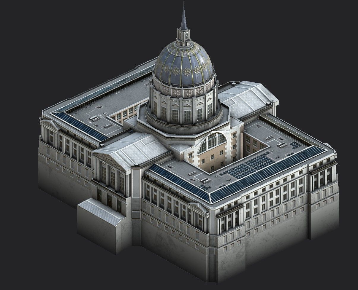 San Francisco City Hall Low-poly 3D model_3
