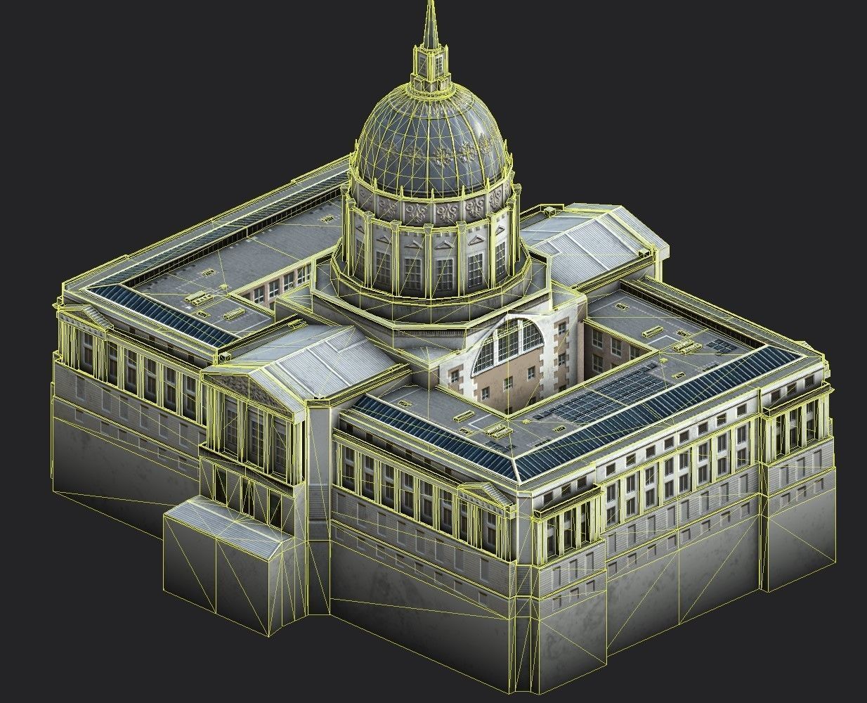 San Francisco City Hall Low-poly 3D model_10