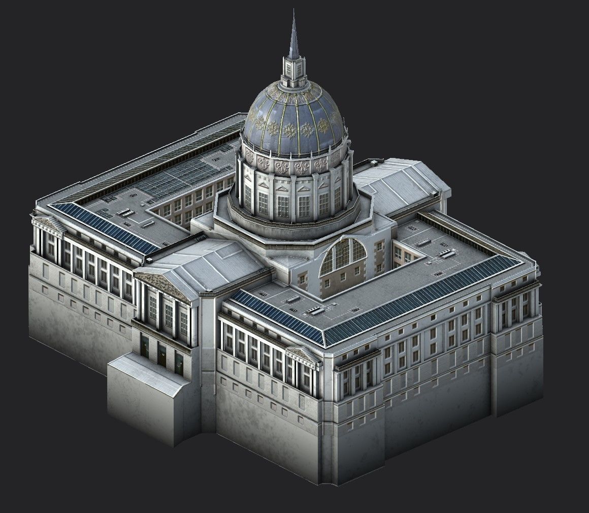 San Francisco City Hall Low-poly 3D model_6