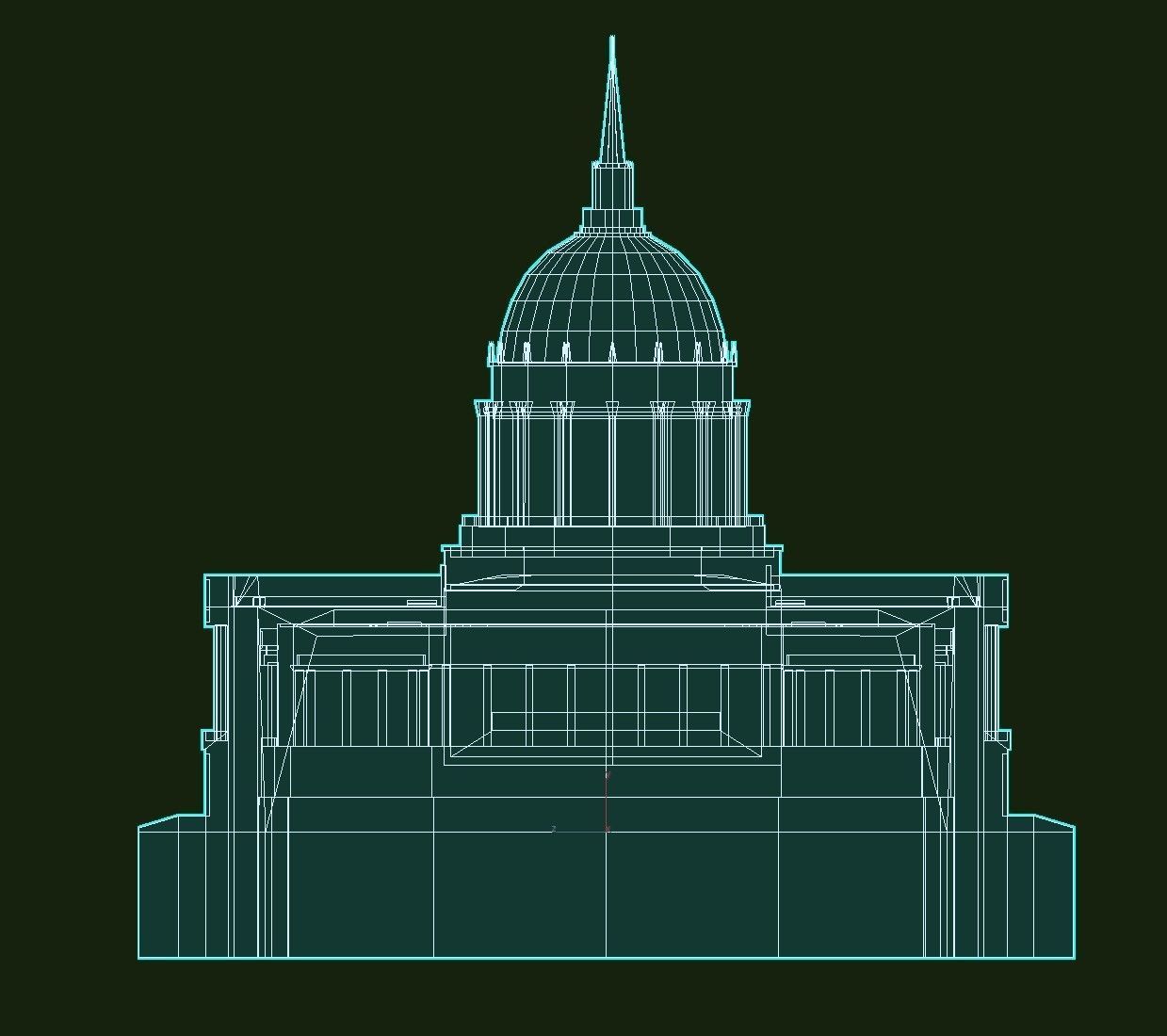 San Francisco City Hall Low-poly 3D model_26