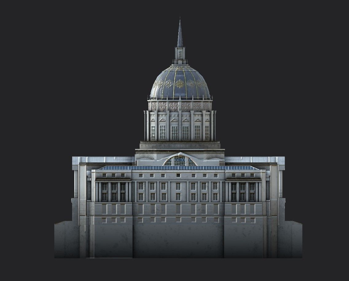 San Francisco City Hall Low-poly 3D model_30