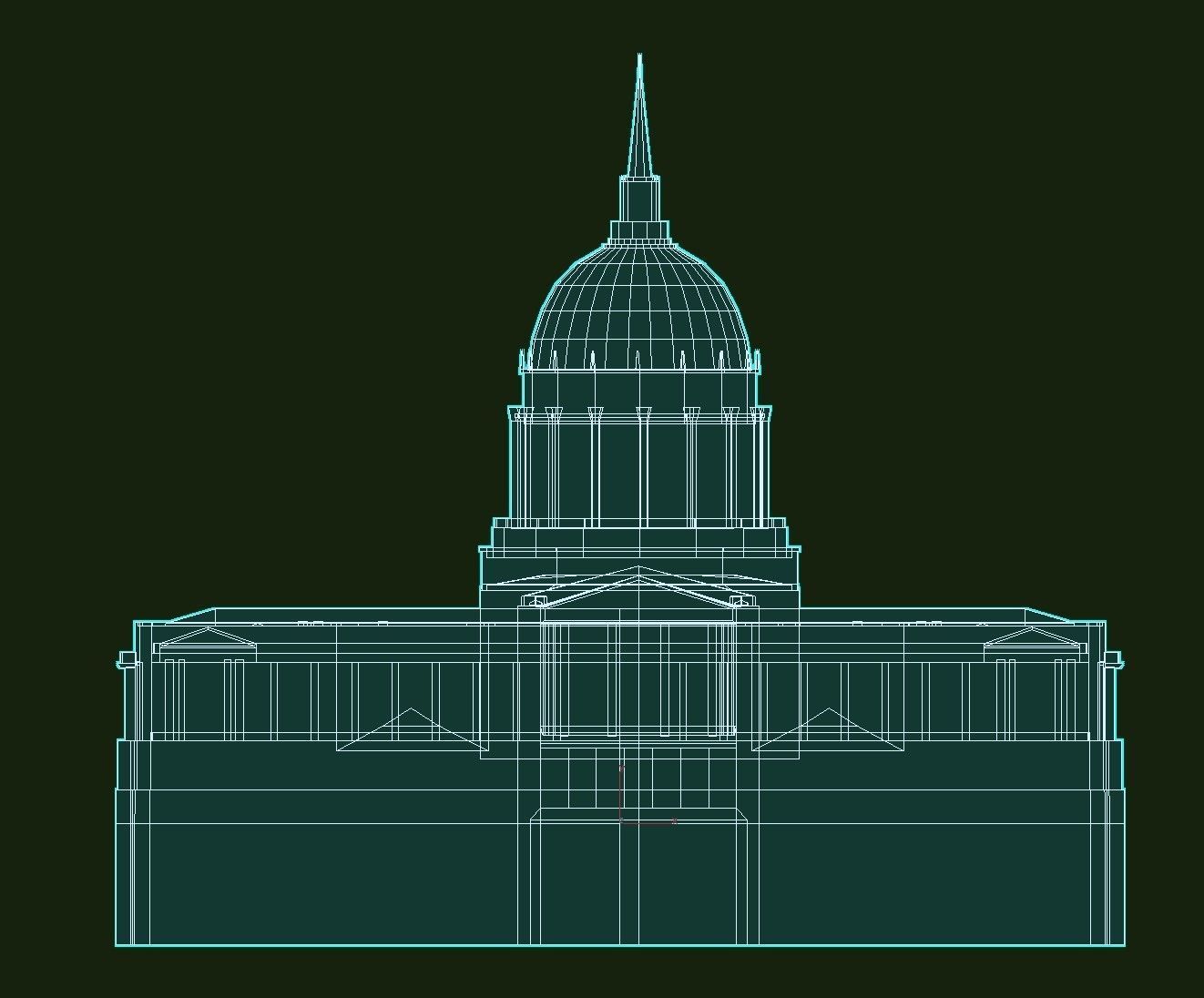 San Francisco City Hall Low-poly 3D model_25