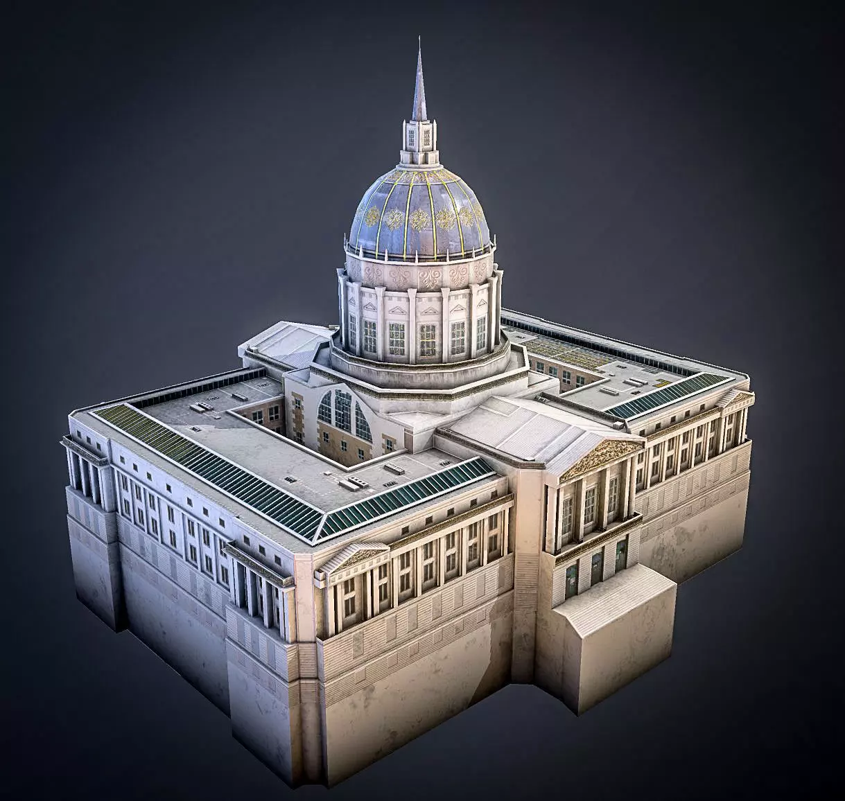 San Francisco City Hall Low-poly 3D model_0
