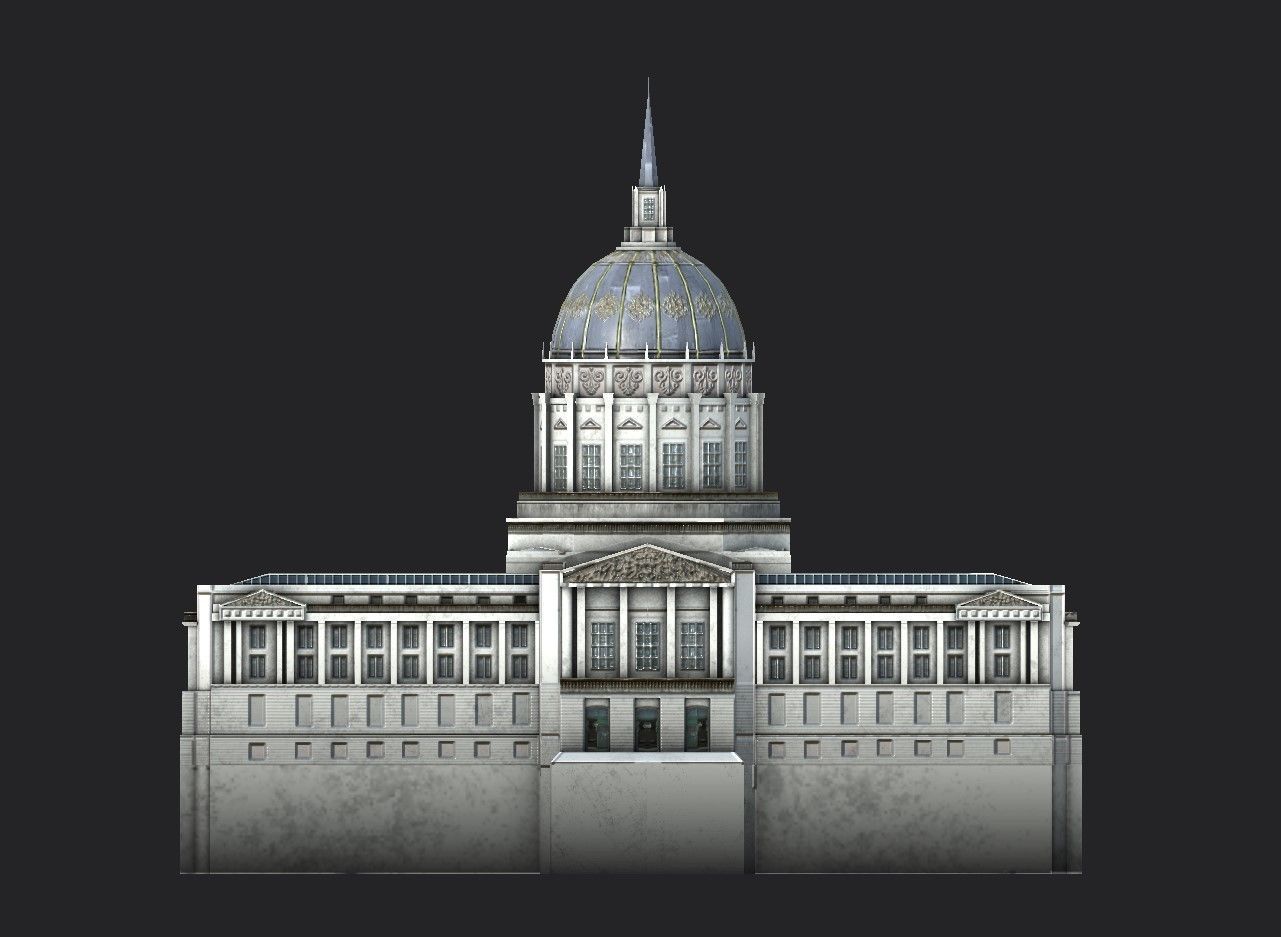 San Francisco City Hall Low-poly 3D model_29