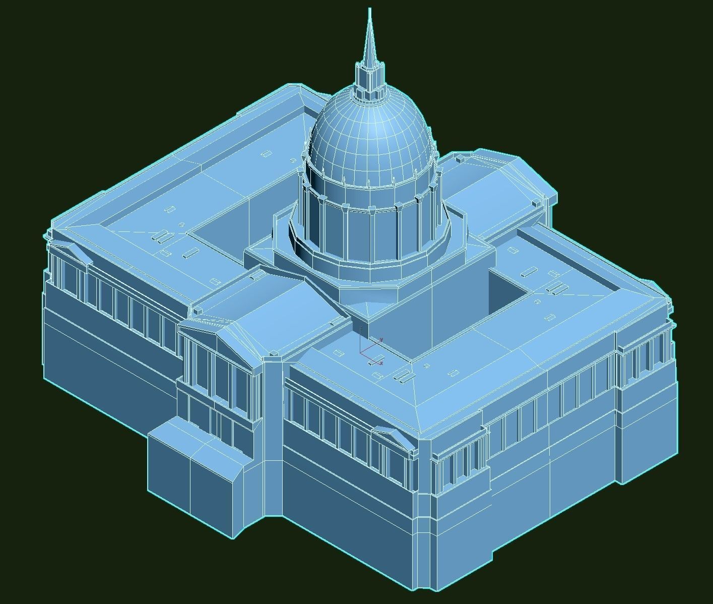 San Francisco City Hall Low-poly 3D model_18