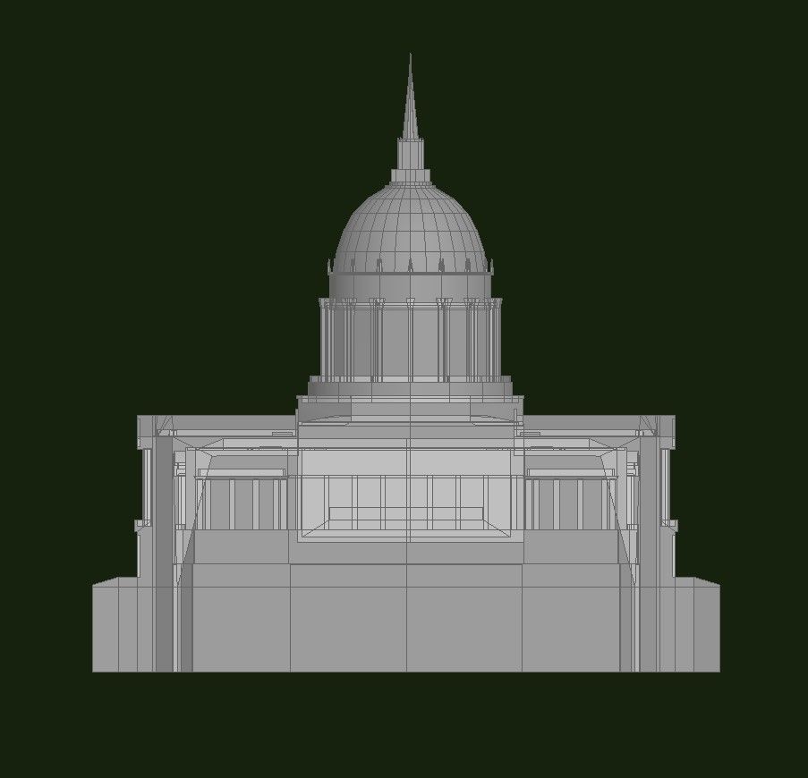 San Francisco City Hall Low-poly 3D model_23