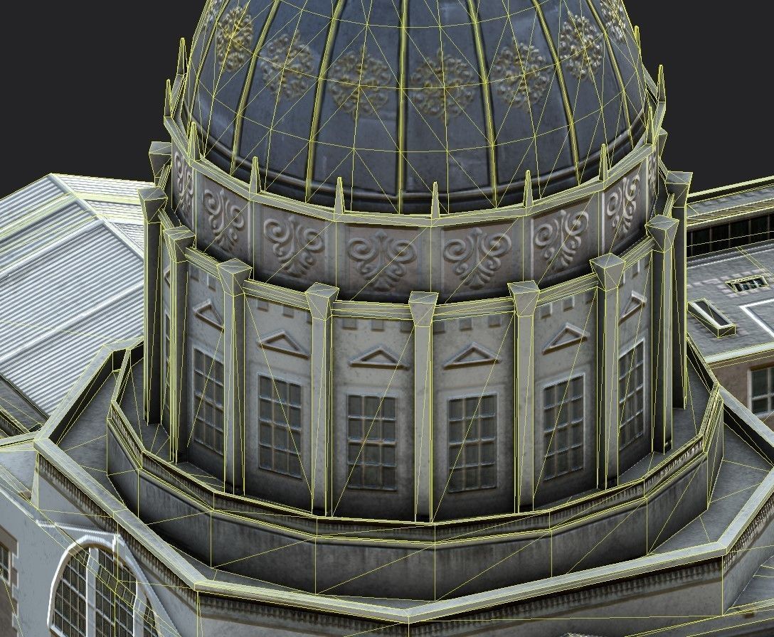 San Francisco City Hall Low-poly 3D model_11