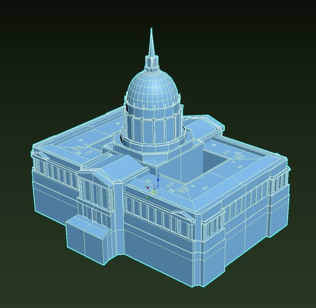 San Francisco City Hall Low-poly 3D model_14