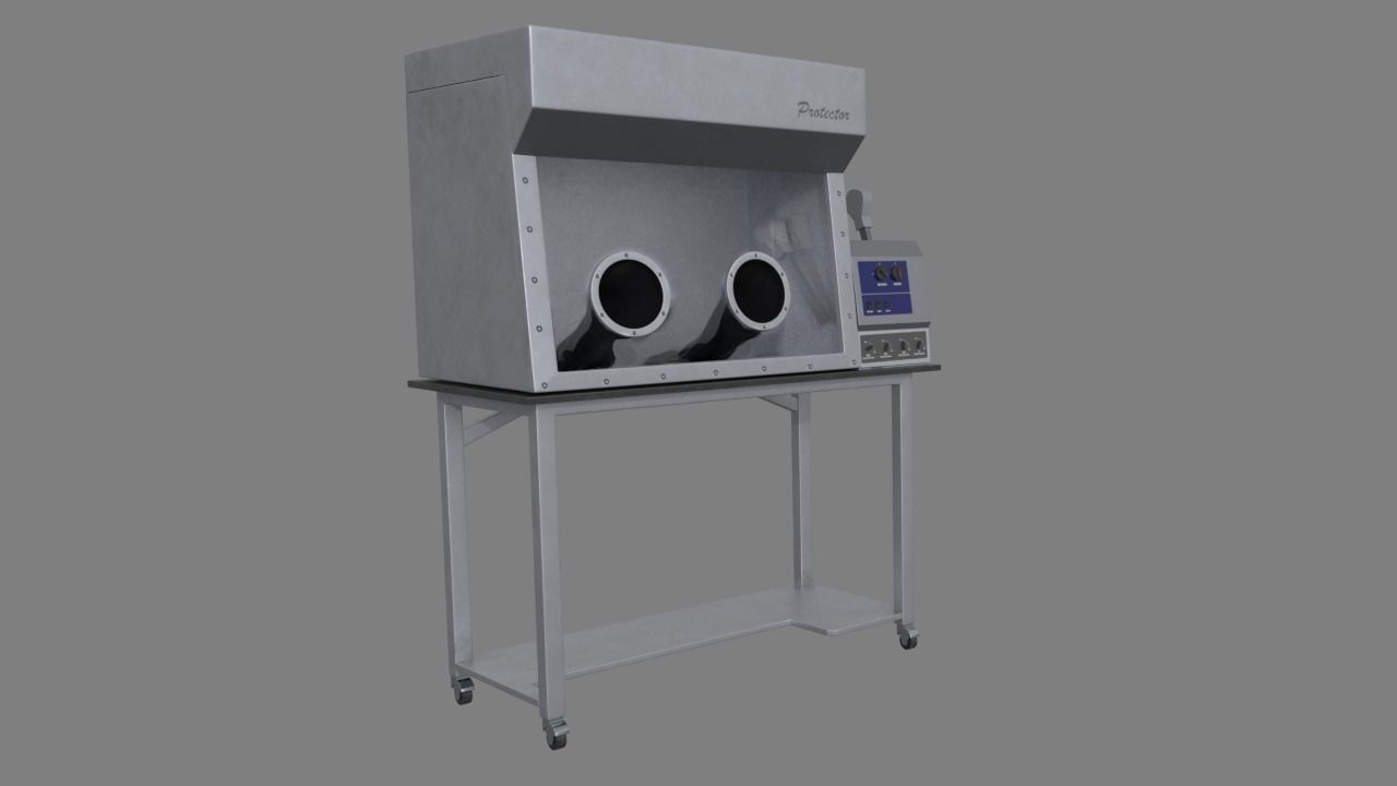 Glovebox machine 3D model_2