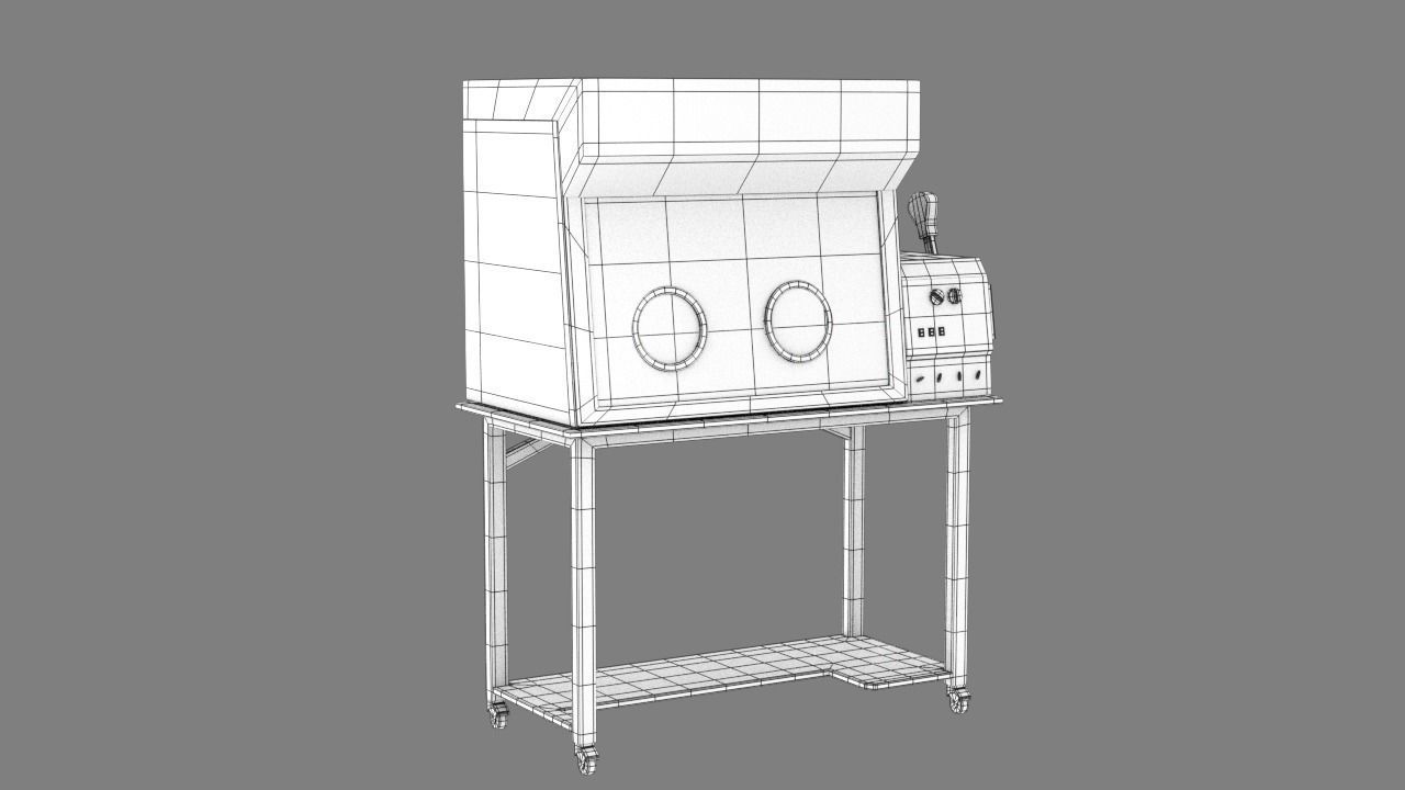 Glovebox machine 3D model_6