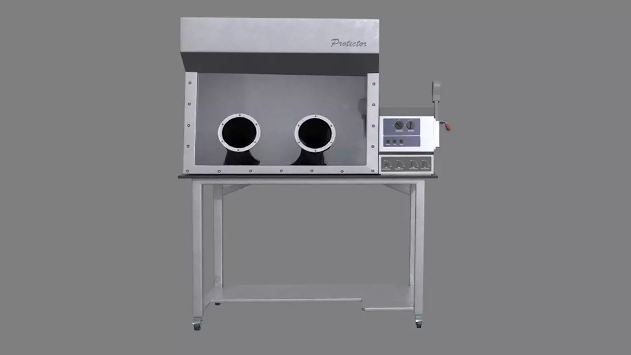 Glovebox machine 3D model_0