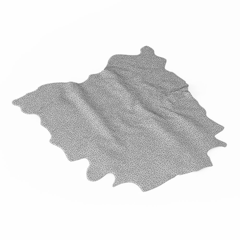 Brown Cowhide Rug 3D model_5