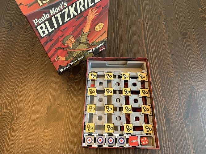Blitzkrieg by Paolo Mori Board Game Organizer Insert 3D print model