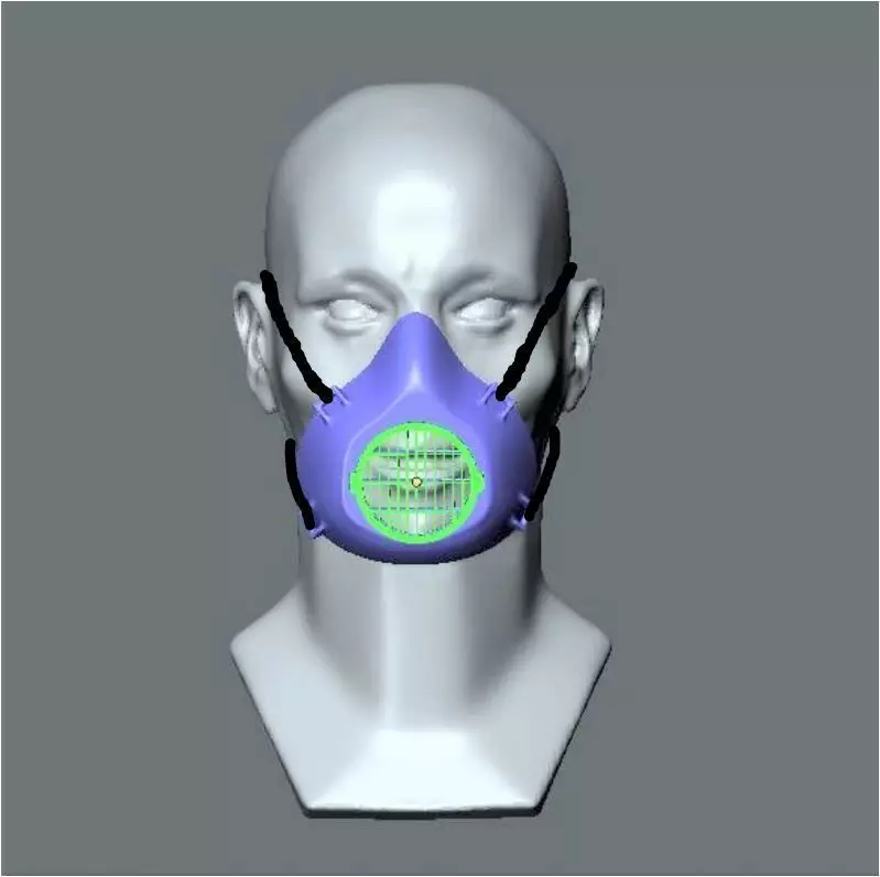 respiratory mask 3D print model_0