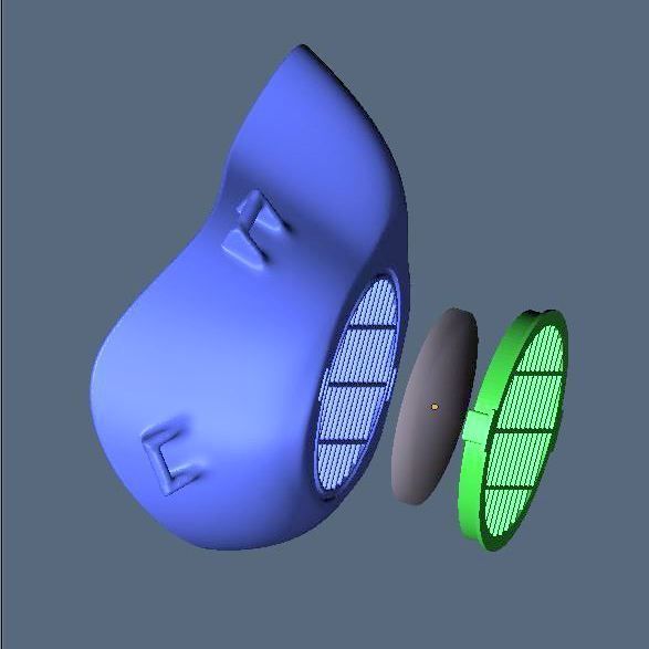 respiratory mask 3D print model_3