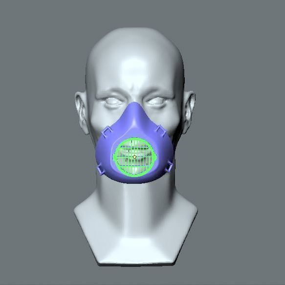 respiratory mask 3D print model_1