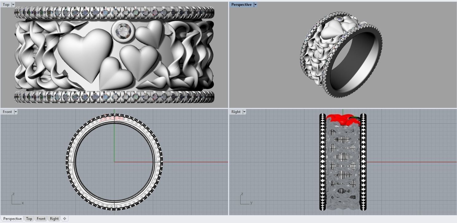LOVE RING 3D print model_7