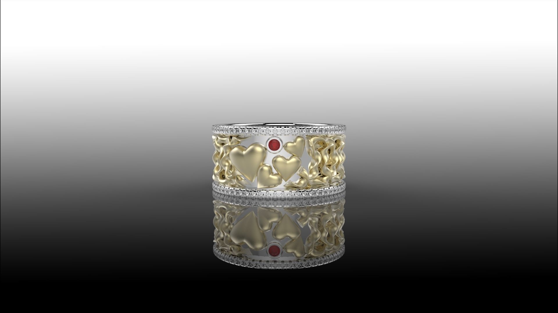 LOVE RING 3D print model_4