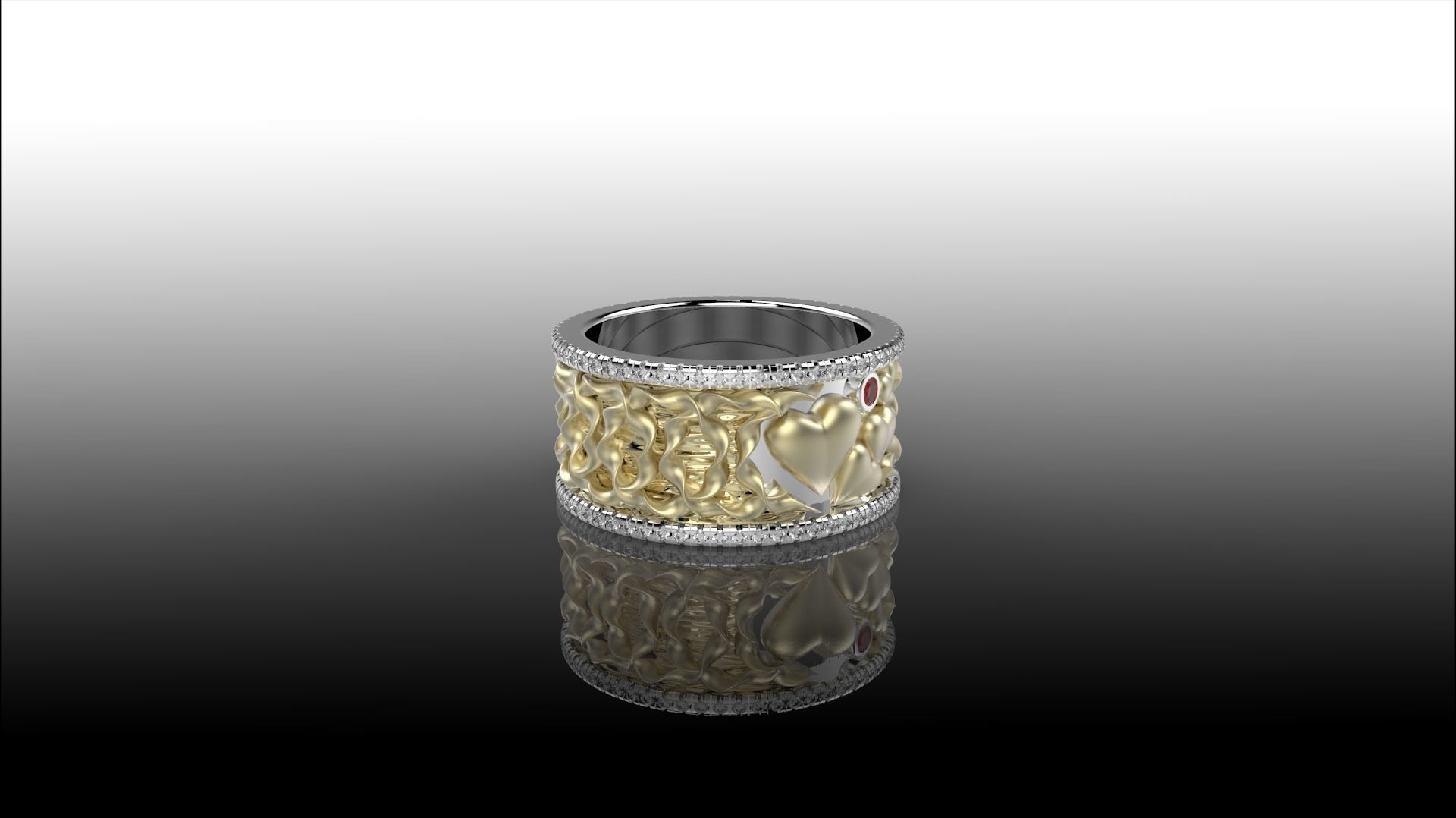 LOVE RING 3D print model_5