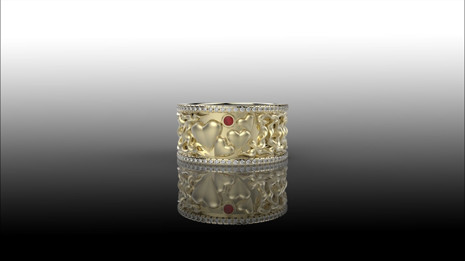 LOVE RING 3D print model_3