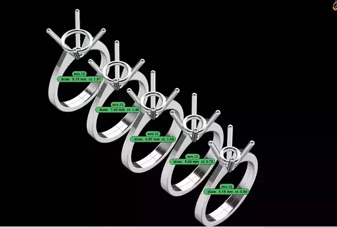  solitaire serial  wedding ring SHARP EDGE