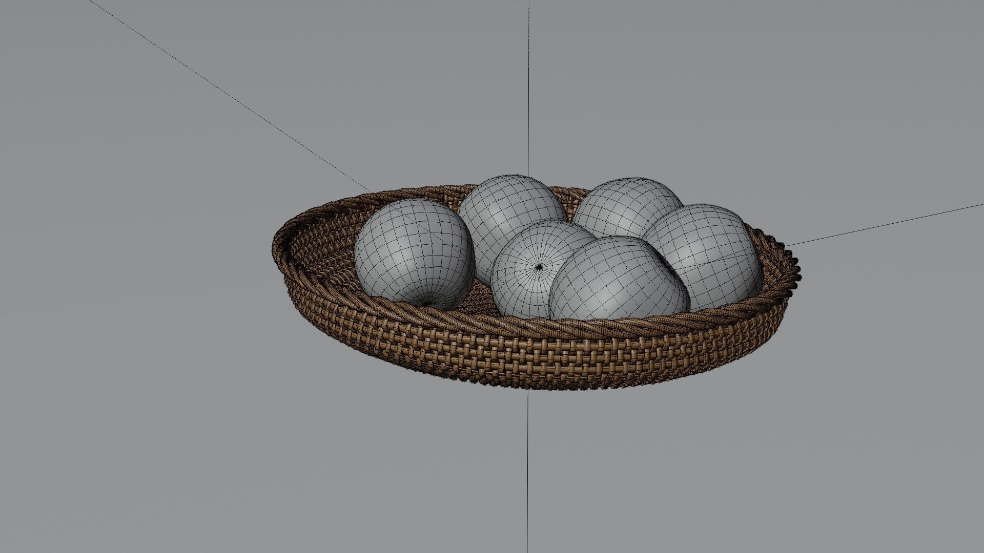 fruit basket 3D model_1