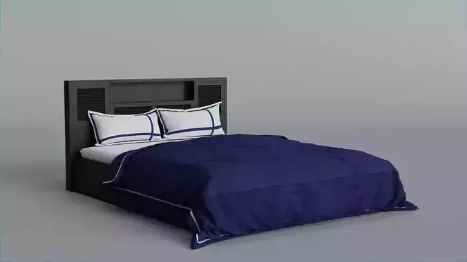 King Sized Bed with Pair of Pillow